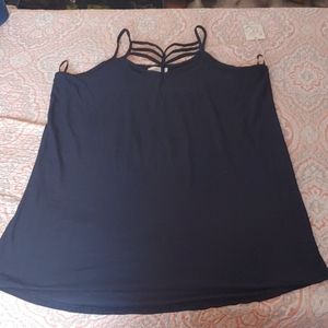 Mini dress with caged neckline